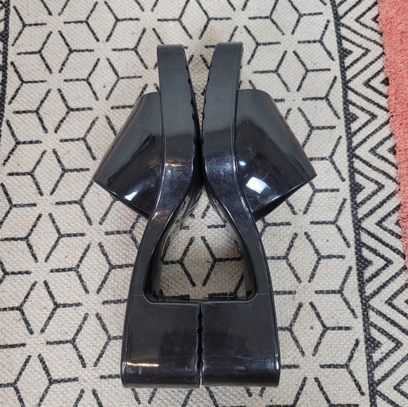Urban Outfitters  UO Gina Platform Slide Sandals in Black, sz 10 - Picture 8 of 13